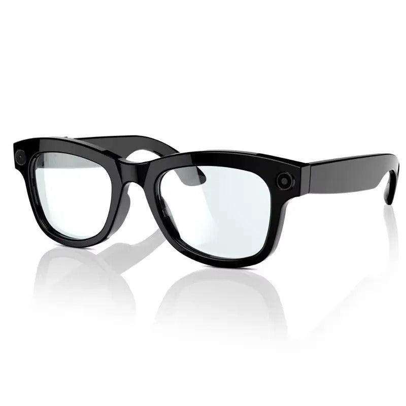 Black Smart Glasses with Camera & AI Translator | WiFi Video Recording Eyewear for Men Women