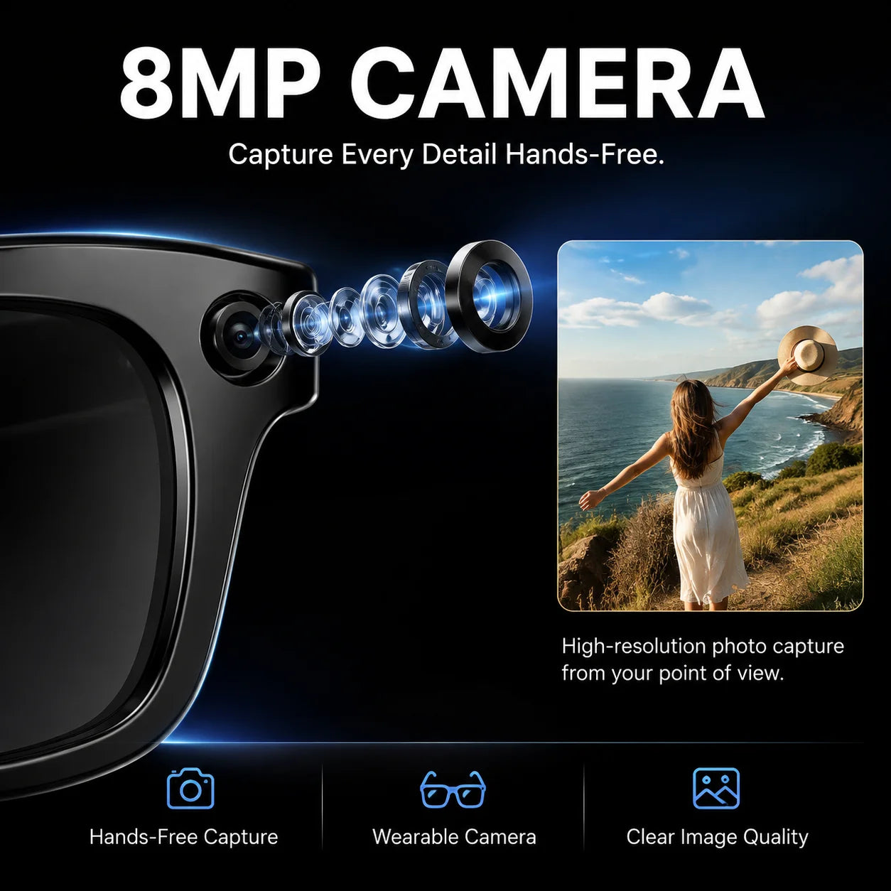 Video Recording Glasses – High Quality Sunglasses With Recording Camera 4K Quality