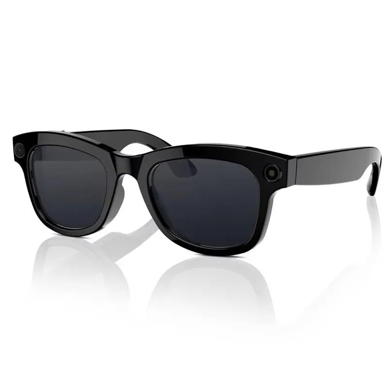 Black Smart Glasses with Camera & AI Translator | WiFi Video Recording Eyewear for Men Women