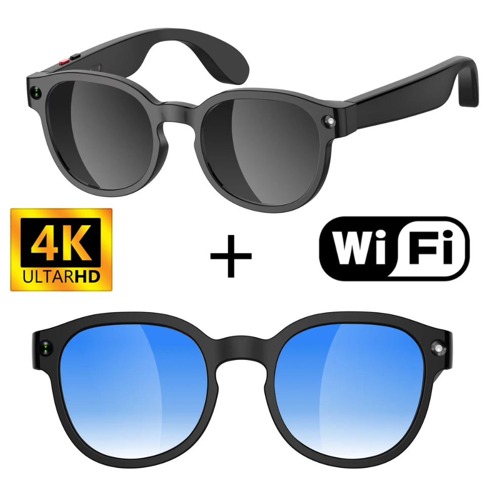 AI Smart Glasses with Camera & Bluetooth Audio – Wireless AR Glasses for Video Recording & Calls (AiMB-S1)