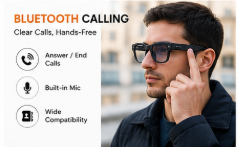 GS5 AI Smart Glasses with 8MP Camera, Real-Time AI Translation, Bluetooth Audio & Voice Control