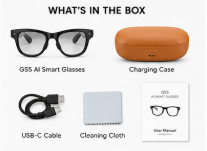 GS5 AI Smart Glasses with 8MP Camera, Real-Time AI Translation, Bluetooth Audio & Voice Control