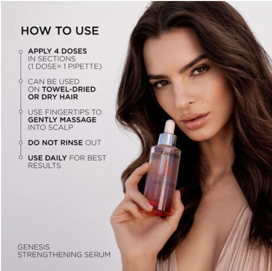 Kérastase Genesis Anti Hair-Fall Fortifying Serum 30ml | Daily Scalp Treatment for Hair Loss & Breakage