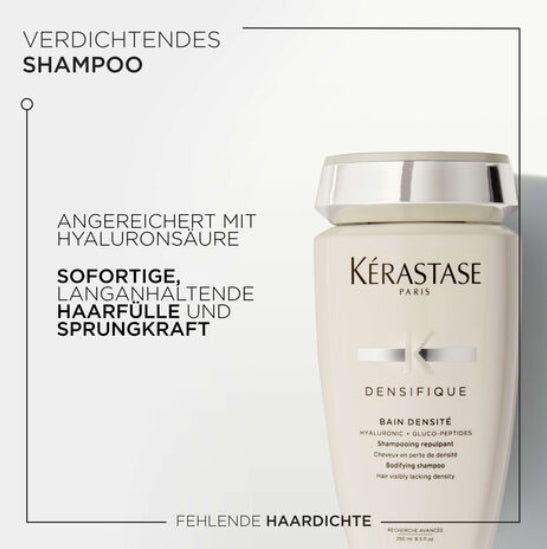 Kérastase Densifique Bain Densité Shampoo 250ml – Thickening Shampoo for Thinning, Fine Hair