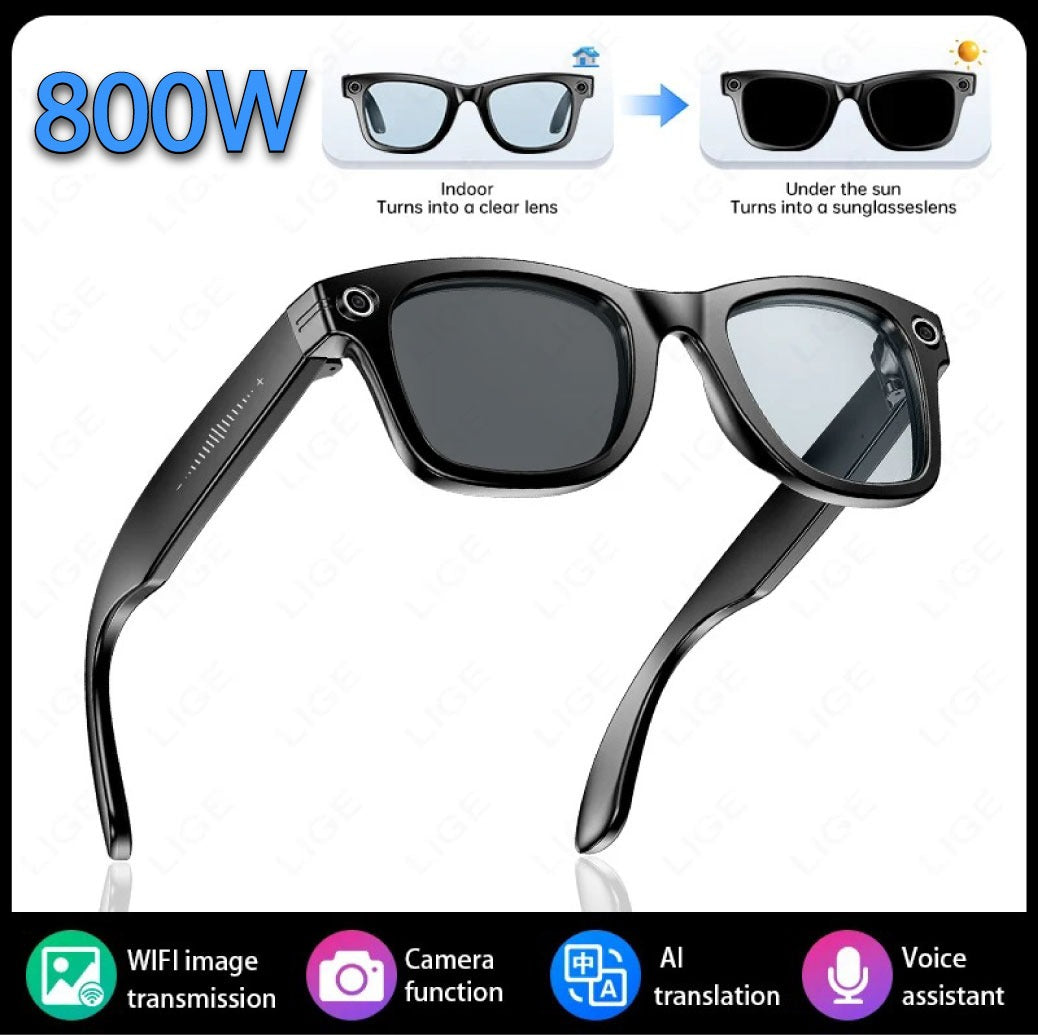 AI Smart Glasses Chat GPT 100MP Camera Bluetooth Call 260Mah Battery Voice Assistant Control Smart Glasses 2026 Rechargeable Wearable Android iOS White (Copy) (Copy)
