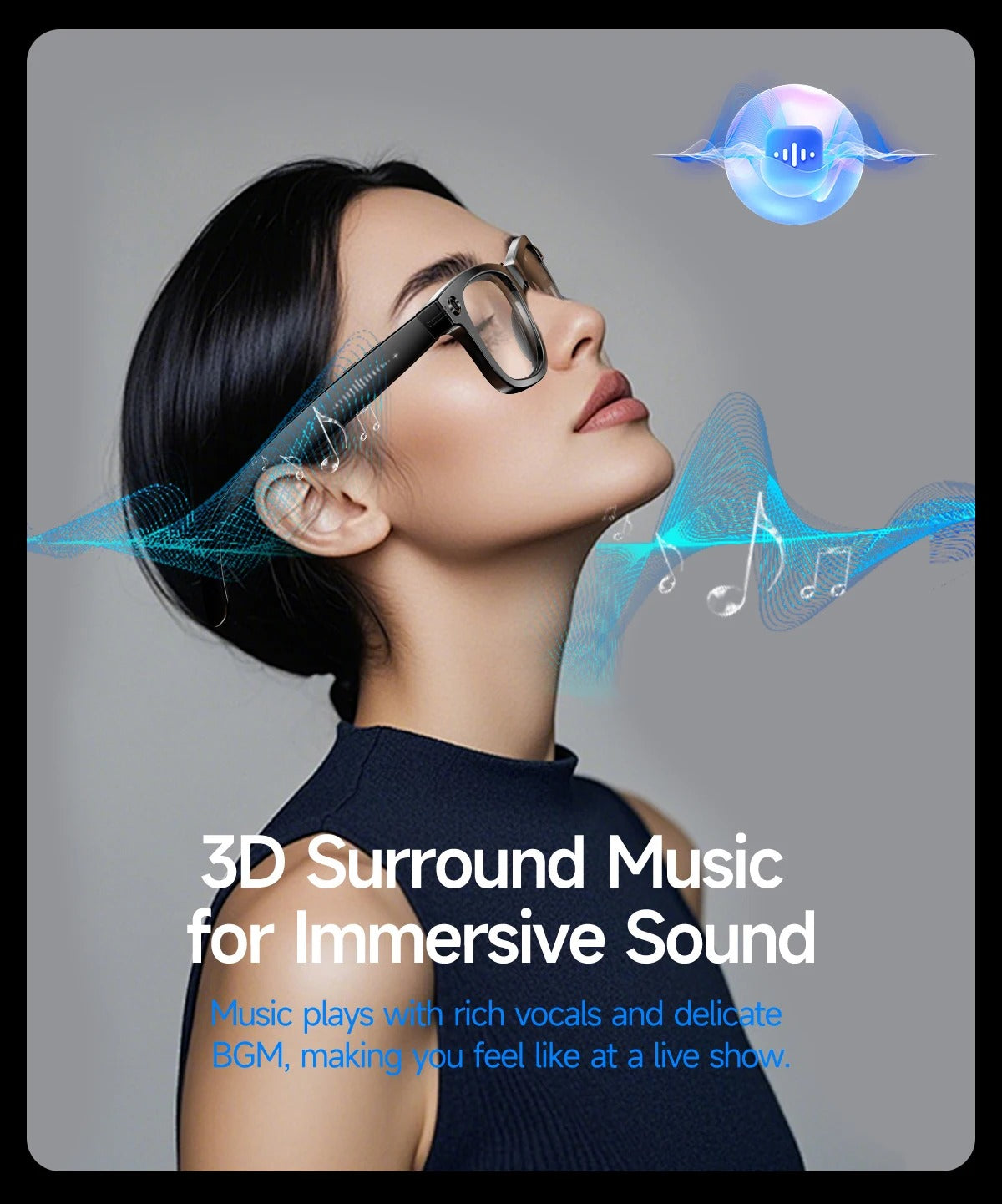 4K HD AI Smart Glasses Chat GPT 100MP Camera Bluetooth Call 260Mah Battery Voice Assistant Control Smart Glasses 2026 Rechargeable Wearable Android iOS White (Copy) (Copy) (Copy)