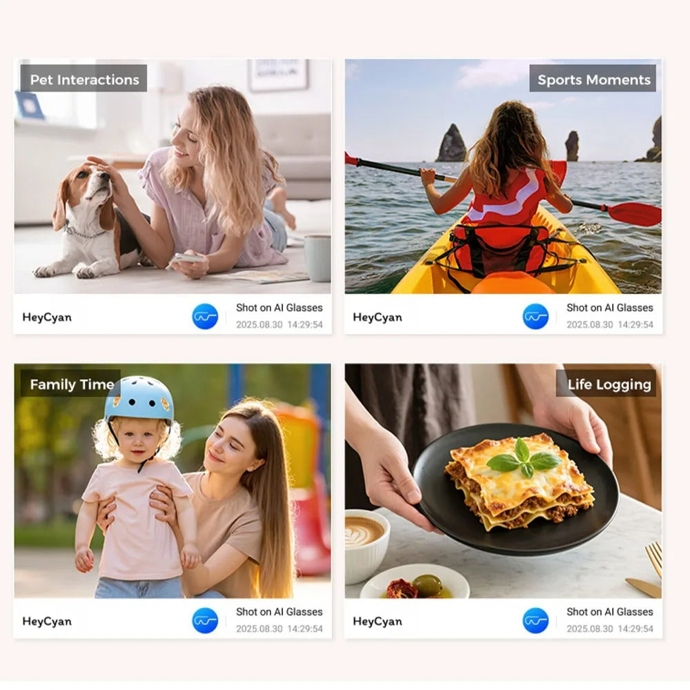 AI Smart Glasses with Camera & Translation – Bluetooth Audio, POV Recording, Lightweight Wearable Tech (UK)