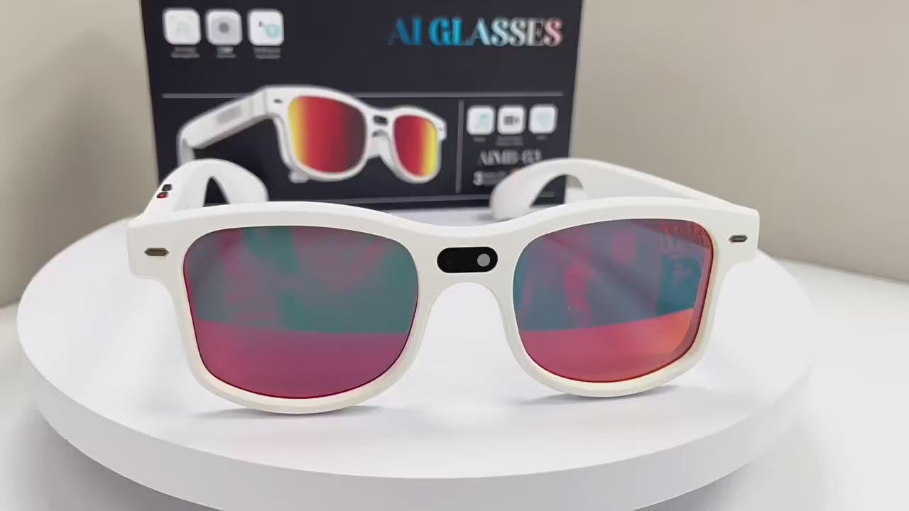 AI Smart Glasses with Camera & Bluetooth UK – 4K Video Recording, Real-Time Translation & Open Ear Audio