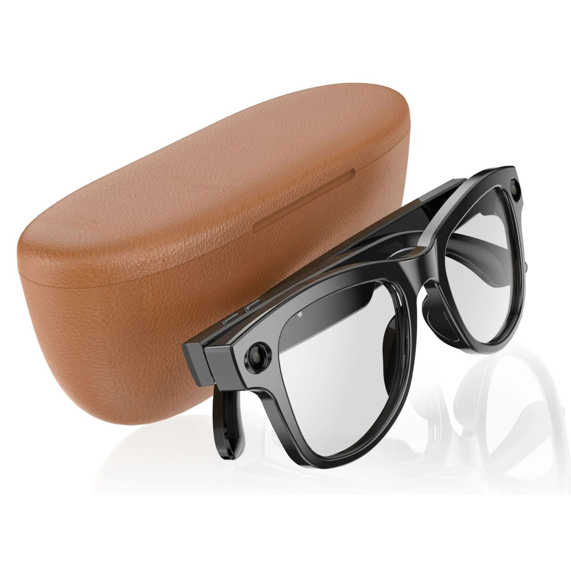 4K HD AI Smart Glasses Chat GPT 100MP Camera Bluetooth Call 260Mah Battery Voice Assistant Control Smart Glasses 2026 Rechargeable Wearable Android iOS White